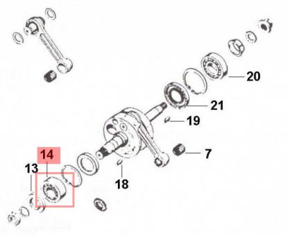Kurbelwellenlager Ape 125-175ccm AE01T / AE02T / AD2T 