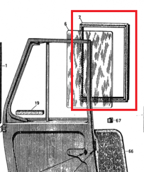 Festerdichtung Seitenscheibe Ape MP 500/550/600 